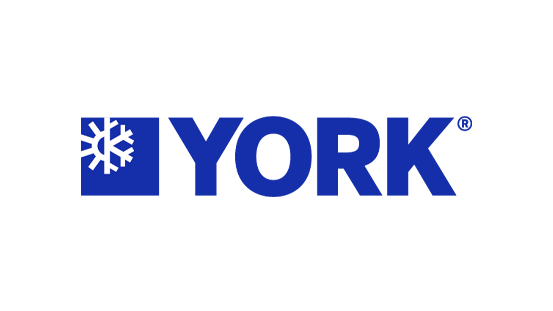 لوگوی شرکت YORK، تولیدکننده سیستم‌های تهویه مطبوع، چیلرها و تجهیزات HVAC صنعتی و ساختمانی
